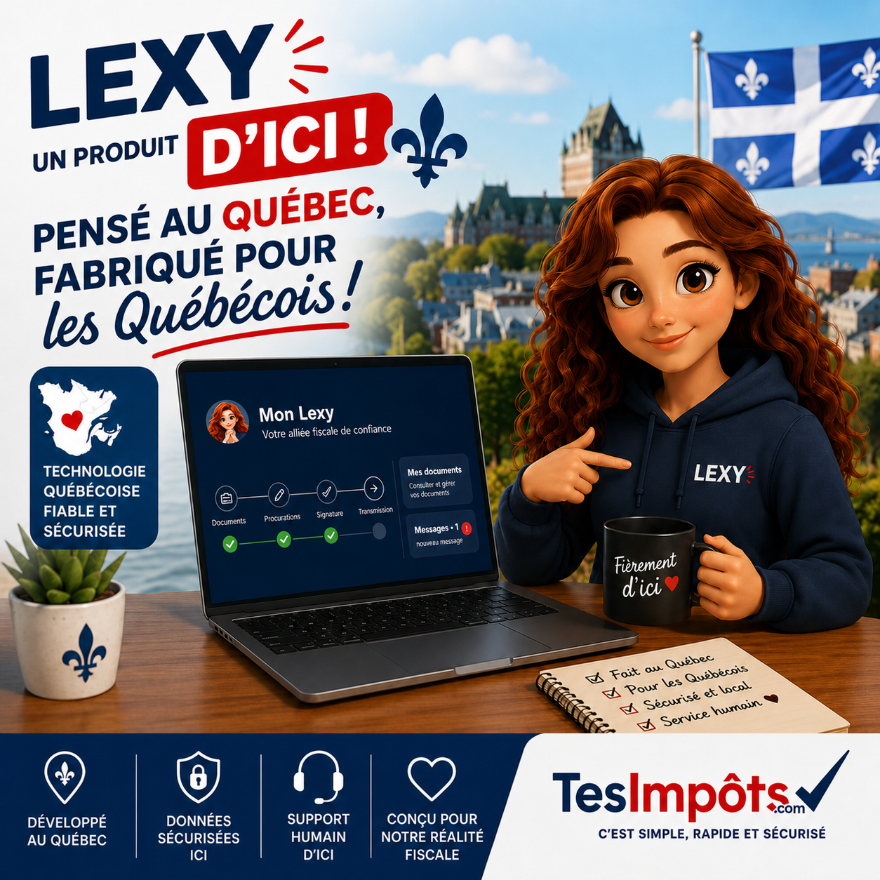 Lexy présente Mon Lexy, la plateforme fiscale de TesImpôts.com développée au Québec