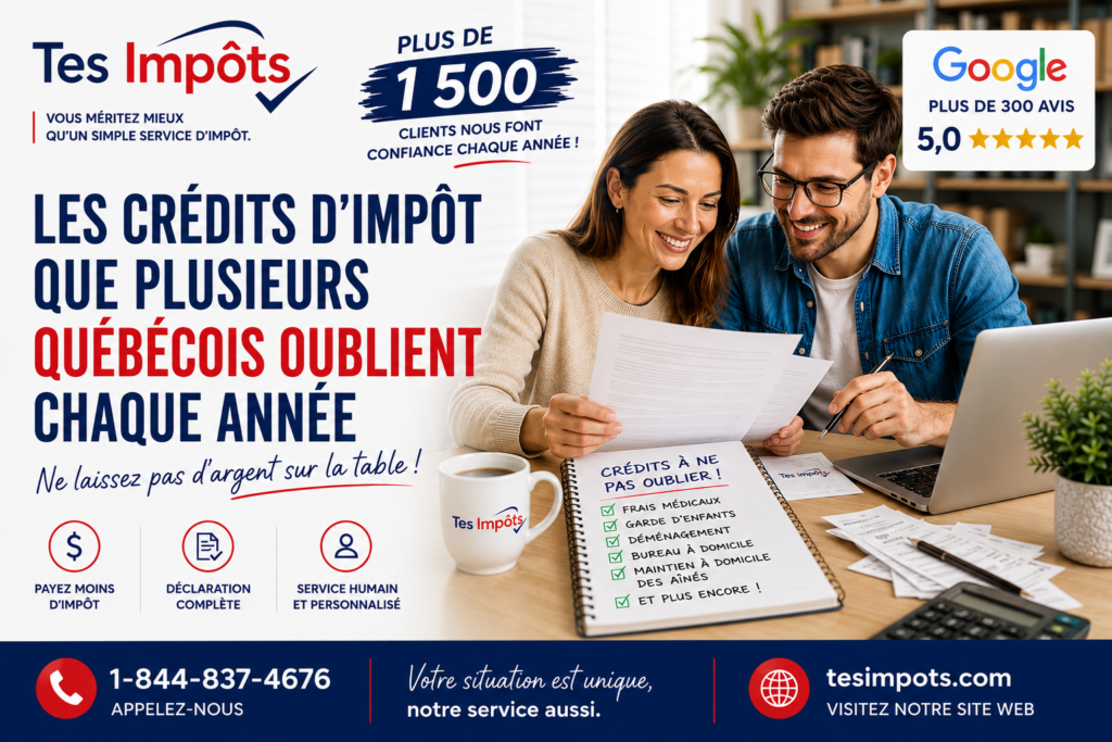 Les crédits d’impôt que plusieurs Québécois oublient chaque année 💸✨